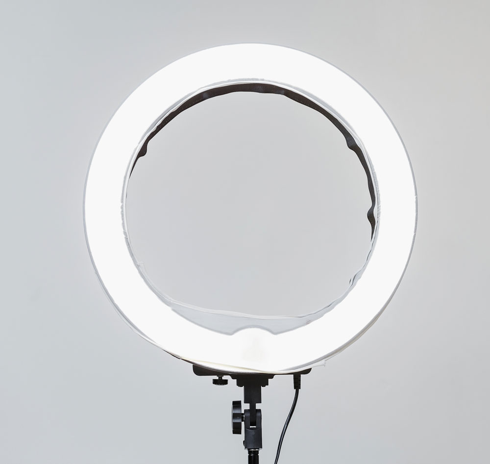 LED Light Ring for Bright Even Video Lighting